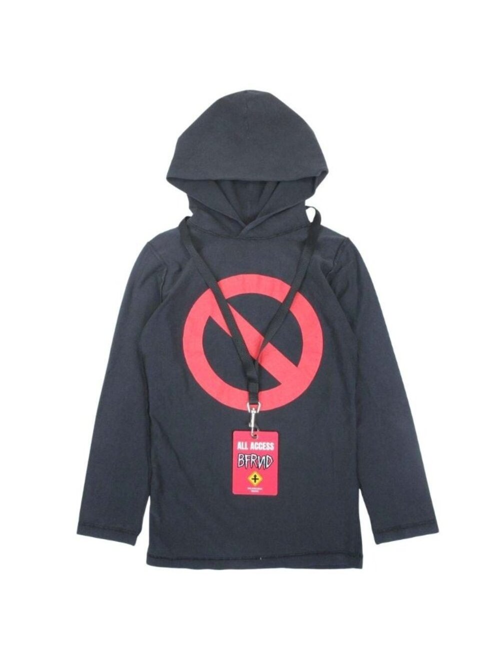Balenciaga x Bfrnd Limited Edition 222 Inside Out Hooded T-Shirt Gray Hoodie XS